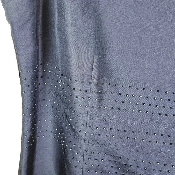 Robbie‎ Bee Size 16 Silk Beaded 2 Piece Dress Suit Jacket Blue Women Stylish - Picture 9 of 16